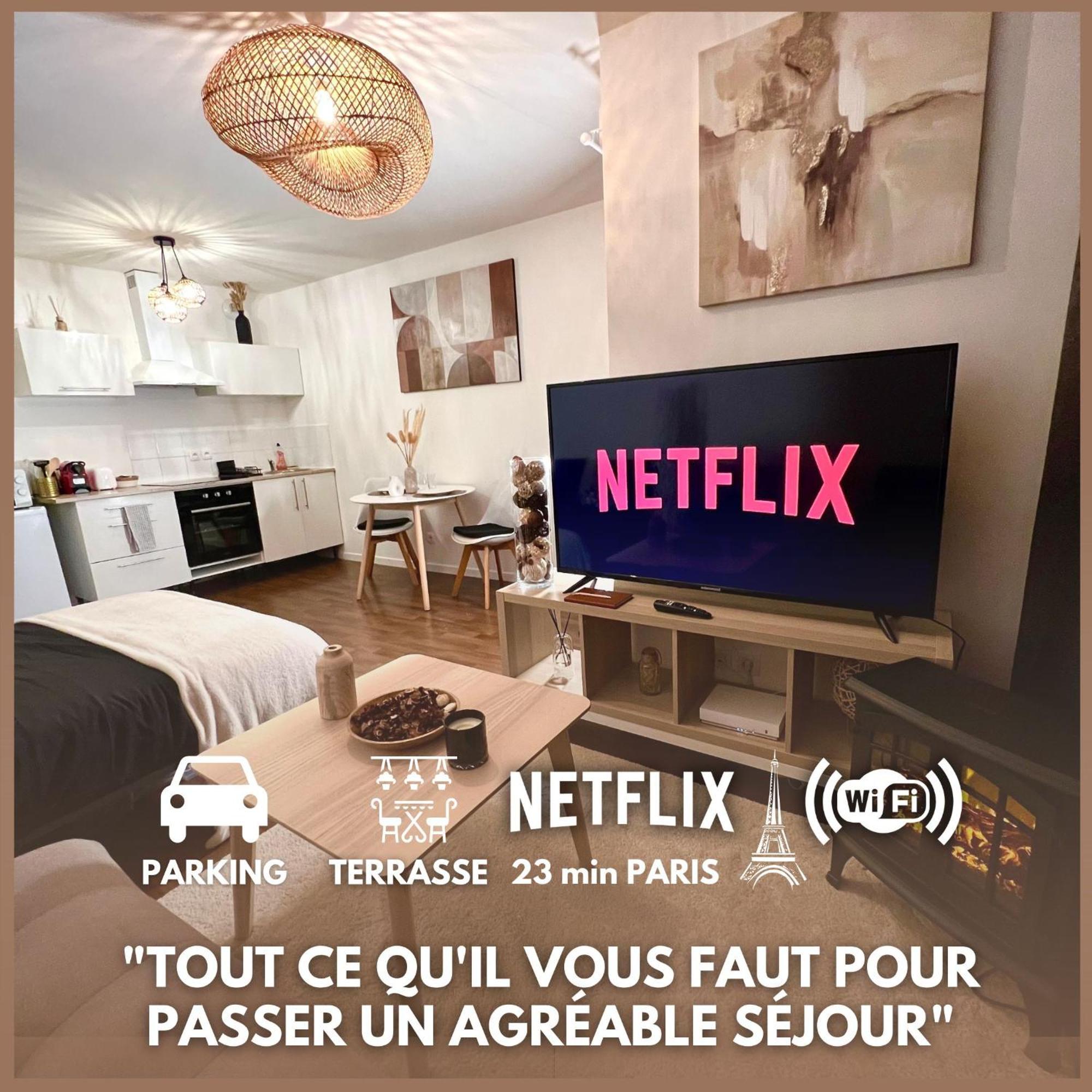 "Moonlight" Gare A 10Min De Paris, Wifi, Terrasse , Parking Daire Argenteuil Dış mekan fotoğraf